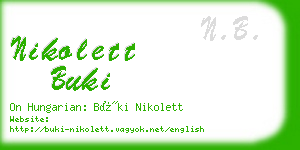 nikolett buki business card