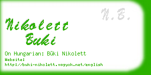 nikolett buki business card